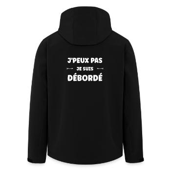 Débordé mais drôle - Veste softshell homme en polyester recyclé Stanley/Stella - noir - Dos - AI Model Male 185 light (185cm)