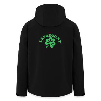 Funny Irish Sarcastic St Patricks Day  - Men’s Recycled Softshell Jacket by Stanley/Stella - black - Back - AI Model Male 185 light (185cm)