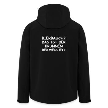 Bierbauch Spruch - Recycelte Männer Softshell-Jacke von Stanley/Stella - Schwarz - Hinten - AI Model Male 185 light (185cm)