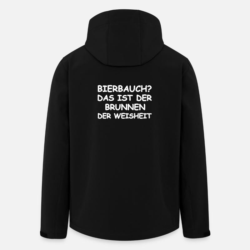 Bierbauch Spruch - Recycelte Männer Softshell-Jacke von Stanley/Stella - Schwarz