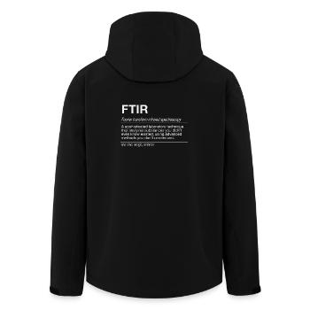 FTIR Spektroskopie Analyse Spektrometer - Recycelte Männer Softshell-Jacke von Stanley/Stella - Schwarz - Hinten - AI Model Male 185 light (185cm)
