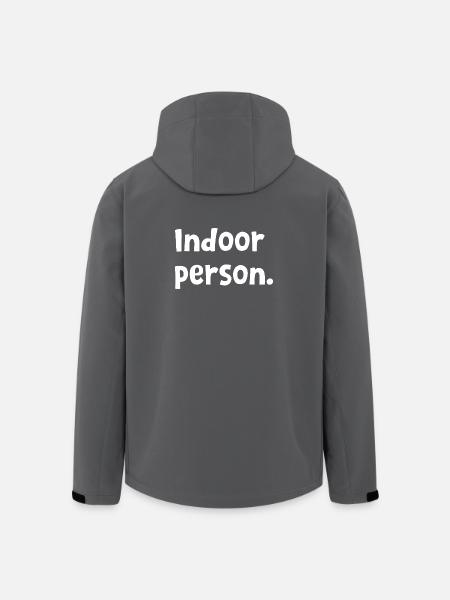 Morsom introvert design - sarkastisk innendørsperson - Softshelljakke herre i resirkulert polyester Stanley/Stella - svart