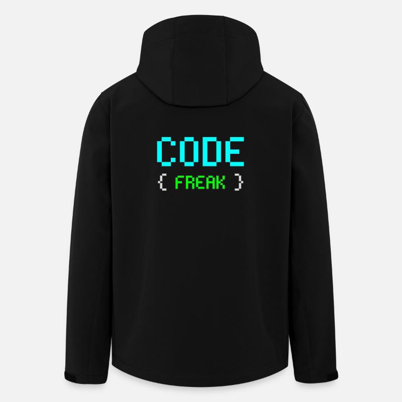 T-shirt néon Pixel Code Freak - Veste softshell homme en polyester recyclé Stanley/Stella - noir