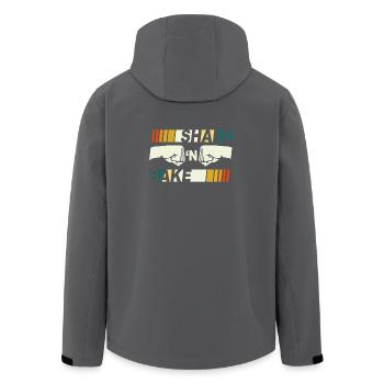 Shake N Bake Fist Bump - Men’s Recycled Softshell Jacket by Stanley/Stella - anthracite - Back - AI Model Male 185 light (185cm)