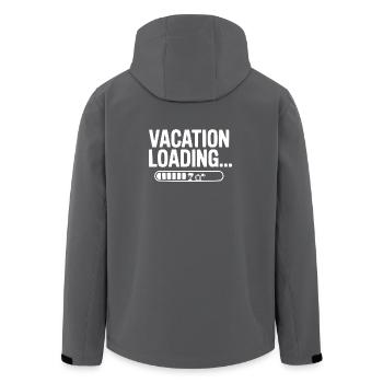 Vacation Loading... - Men’s Recycled Softshell Jacket by Stanley/Stella - black - Back - AI Model Male 185 light (185cm)