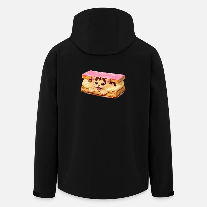 Katze in Tompouce - Recycelte Männer Softshell-Jacke von Stanley/Stella - Schwarz