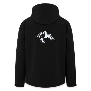 Gipfelabenteuer Skifahrer Silhouette - Recycelte Männer Softshell-Jacke von Stanley/Stella - Schwarz - Hinten - AI Model Male 185 light (185cm)