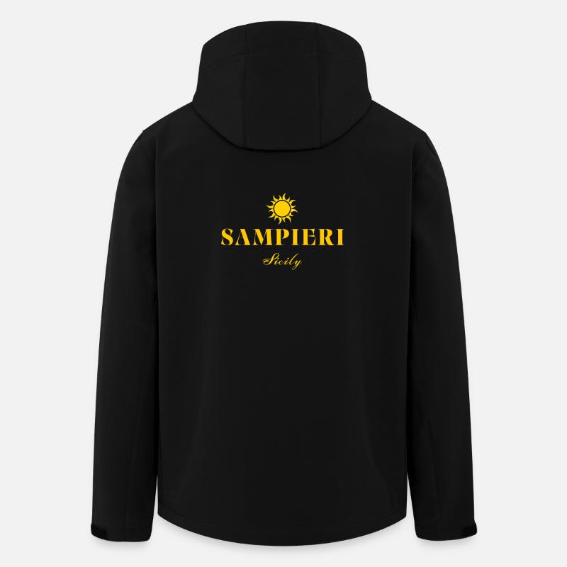 Sampieri-Sizilien-Sonnenwrest - Recycelte Männer Softshell-Jacke von Stanley/Stella - Schwarz