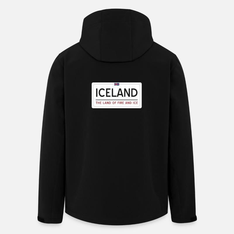 Island-Zeichen - Recycelte Männer Softshell-Jacke von Stanley/Stella - Schwarz