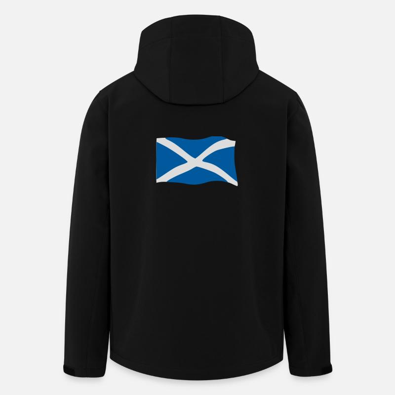 Drapeau de l'ecosse - Veste softshell homme en polyester recyclé Stanley/Stella - noir