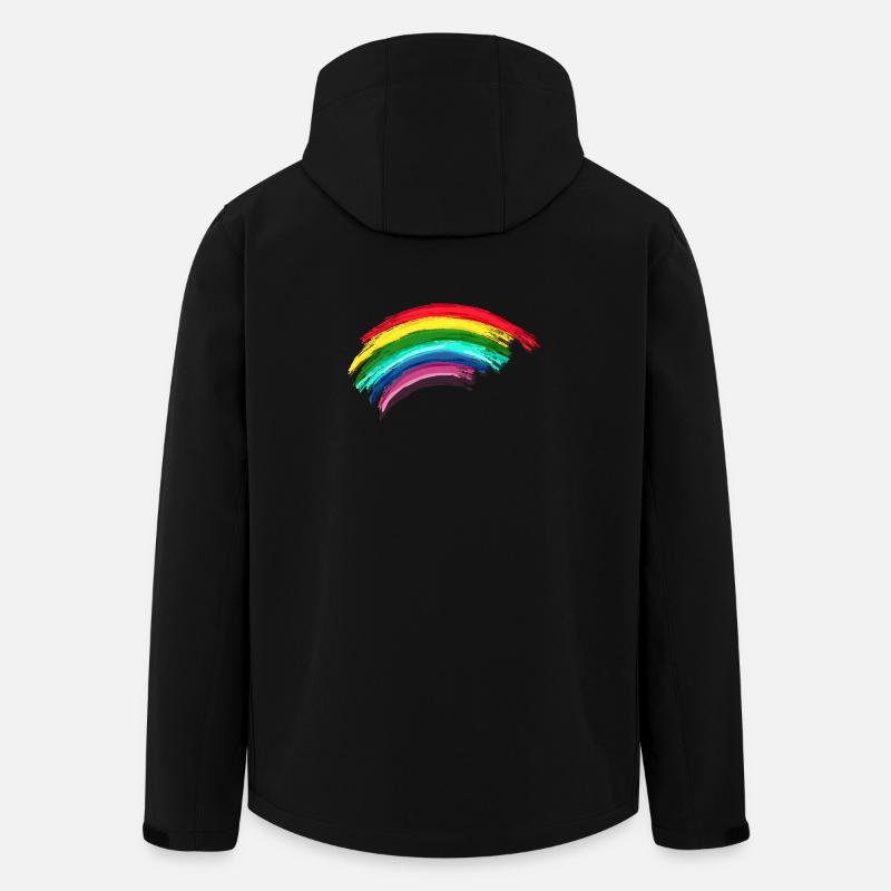 Rainbow Regenbogen Hope - Recycelte Männer Softshell-Jacke von Stanley/Stella - Schwarz