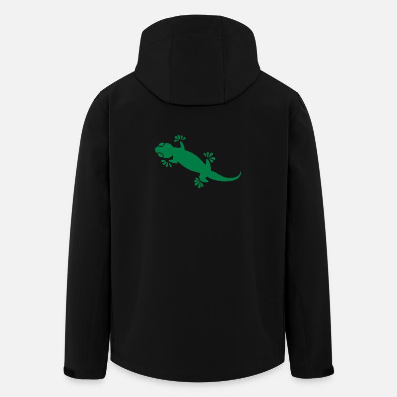 Gecko - Recycelte Männer Softshell-Jacke von Stanley/Stella - Schwarz