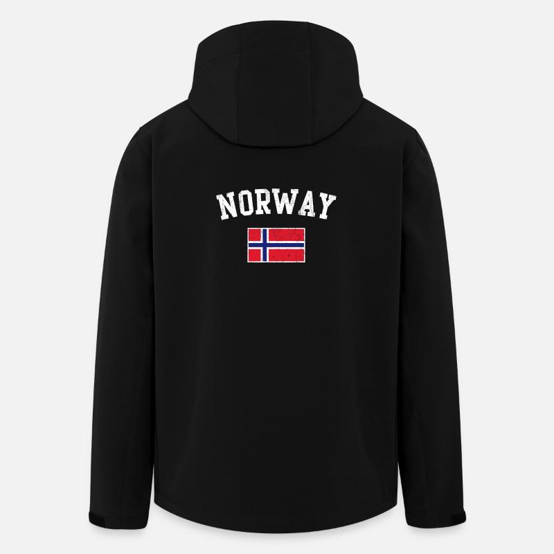 Norway Flag - Men’s Recycled Softshell Jacket by Stanley/Stella - black