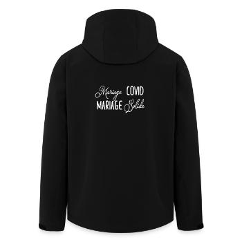 mariage covid mariage solide - Veste softshell homme en polyester recyclé Stanley/Stella - noir - Dos - AI Model Male 185 light (185cm)