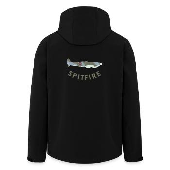 Spitfire fighter plane - Men’s Recycled Softshell Jacket by Stanley/Stella - black - Back - AI Model Male 185 light (185cm)