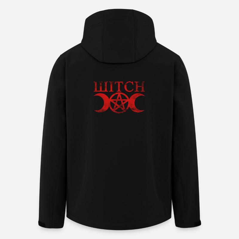 Wicca Witch Pentagramm Mond - Recycelte Männer Softshell-Jacke von Stanley/Stella - Schwarz