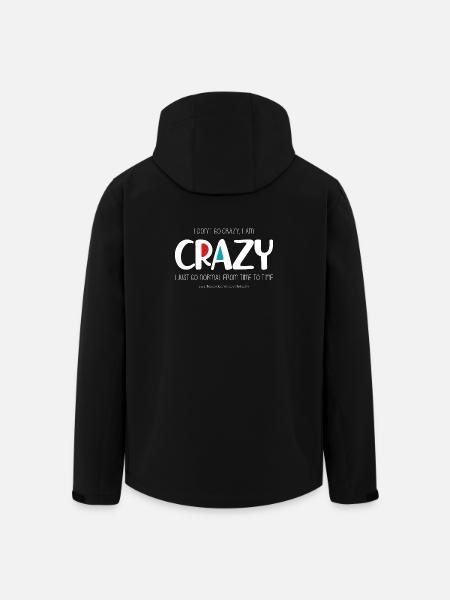 I don't go crazy (dark) - Men’s Recycled Softshell Jacket by Stanley/Stella - black