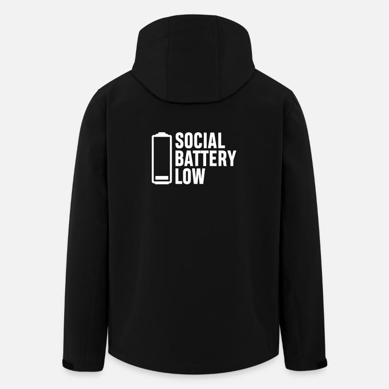 Batterie sociale faible - Veste softshell homme en polyester recyclé Stanley/Stella - noir