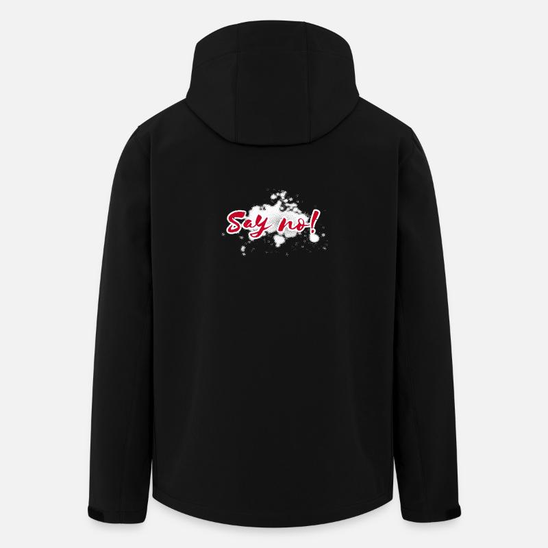 Dites Pas de lettrage - Veste softshell homme en polyester recyclé Stanley/Stella - noir