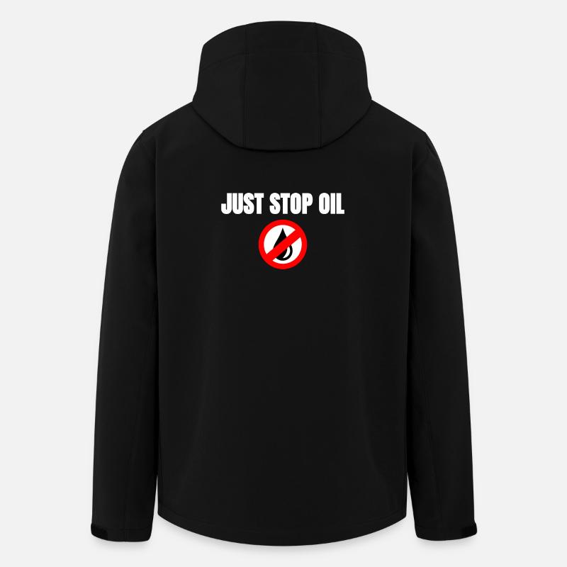 Just Stop Oil Symbol - Men’s Recycled Softshell Jacket by Stanley/Stella - black