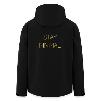 Stay Minimal - Men’s Recycled Softshell Jacket by Stanley/Stella - black - Back - AI Model Male 185 light (185cm)