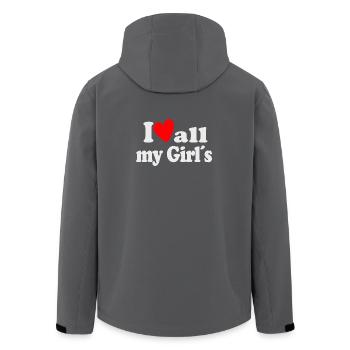 I Love all my Girls - Recycelte Männer Softshell-Jacke von Stanley/Stella - Anthrazit - Hinten - AI Model Male 185 light (185cm)
