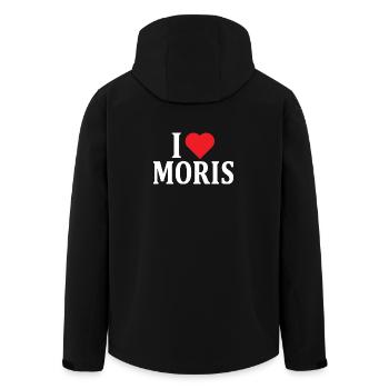 t-shirt J’aime Moris t-shirt idée cadeau - Veste softshell homme en polyester recyclé Stanley/Stella - noir - Dos - AI Model Male 185 light (185cm)