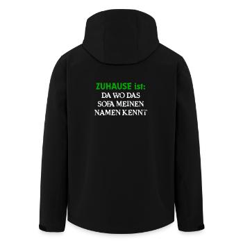 La maison est l’endroit où le canapé connaît mon nom - Veste softshell homme en polyester recyclé Stanley/Stella - noir - Dos - AI Model Male 185 light (185cm)