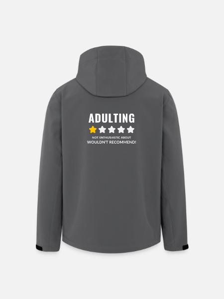 Skeptical Adulting Badge Design - Men’s Recycled Softshell Jacket by Stanley/Stella - black