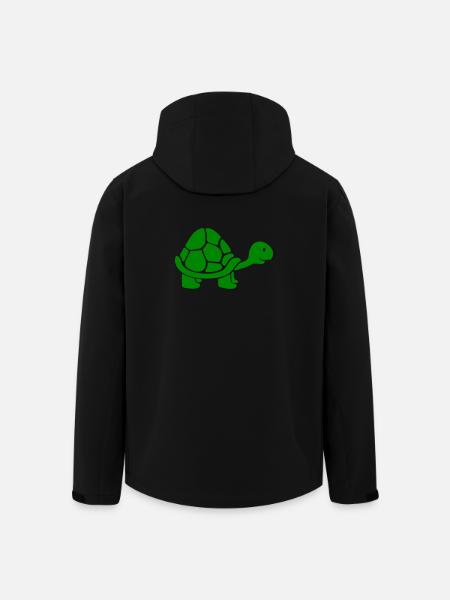 Turtle long neck smiling happy funny - Men’s Recycled Softshell Jacket by Stanley/Stella - black