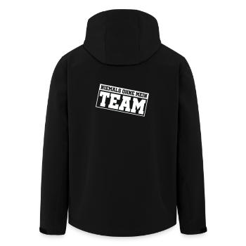 niemals_ohne_mein_team_- - Veste softshell homme en polyester recyclé Stanley/Stella - noir - Dos - AI Model Male 185 light (185cm)