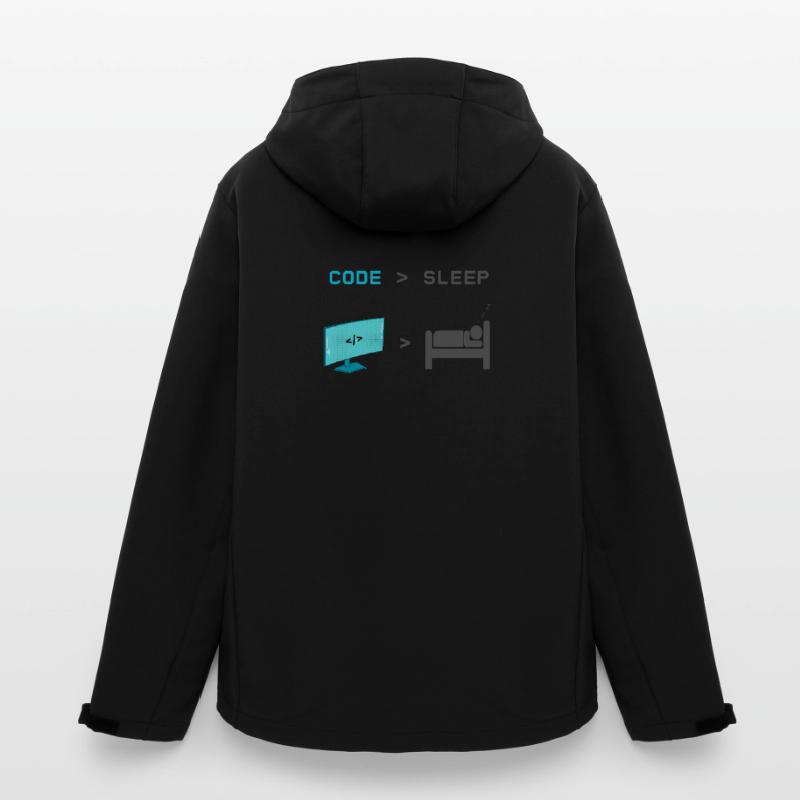 Code vs Sleep: Coder in Sleep Mode Men’s Recycled Softshell Jacket by Stanley/Stella