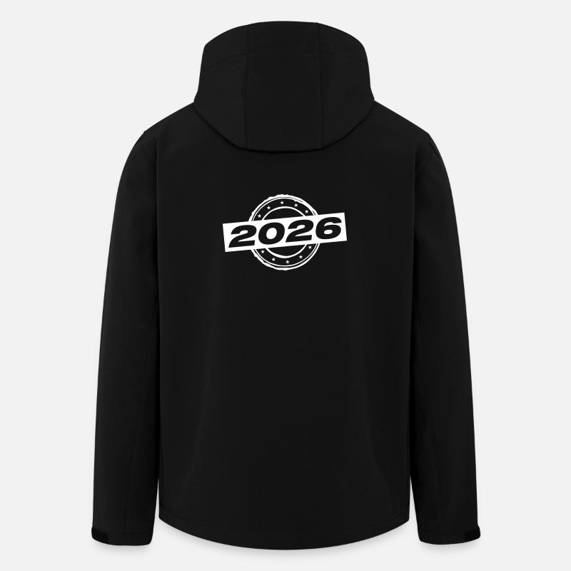 2026 Jahr - Recycelte Männer Softshell-Jacke von Stanley/Stella - Schwarz