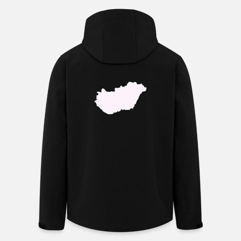 Pays hongrois - Veste softshell homme en polyester recyclé Stanley/Stella - noir
