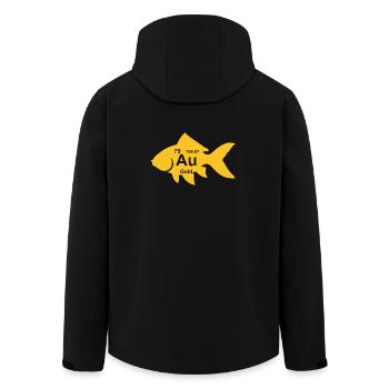 Goldfisch Au Gold Element Wissenschaftsliebhaber - Recycelte Männer Softshell-Jacke von Stanley/Stella - Schwarz - Hinten - AI Model Male 185 light (185cm)