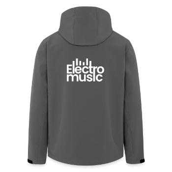 Elektro-Musik-Logo - Recycelte Männer Softshell-Jacke von Stanley/Stella - Anthrazit - Hinten - AI Model Male 185 light (185cm)