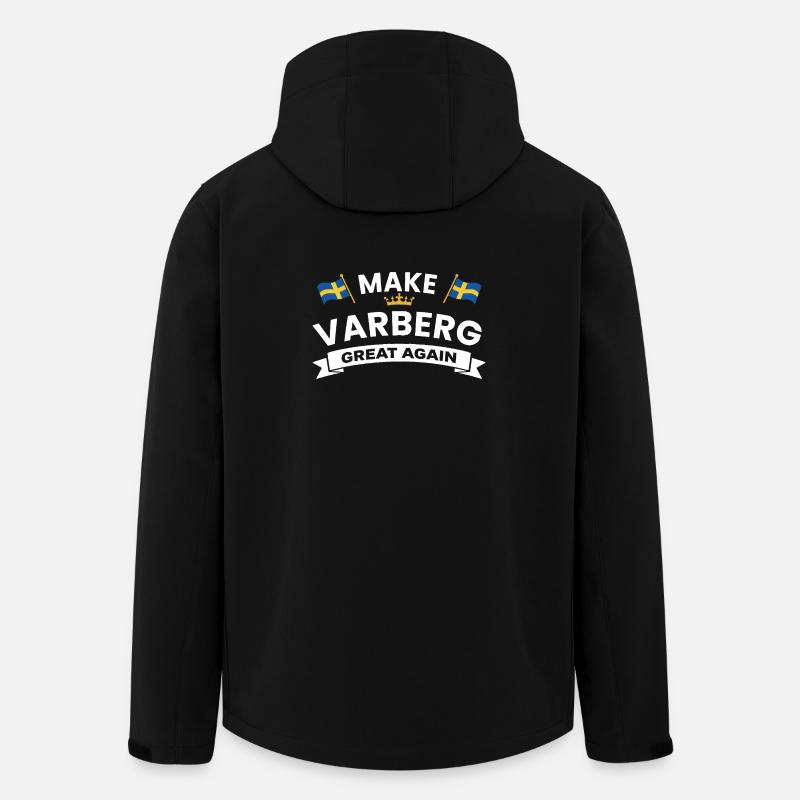 Varberg Pride Banner Emblem - Men’s Recycled Softshell Jacket by Stanley/Stella - black