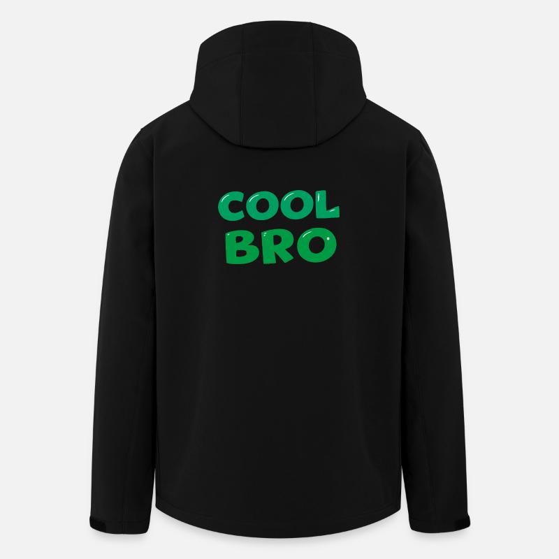 Bold Green Bro - Recycelte Männer Softshell-Jacke von Stanley/Stella - Schwarz