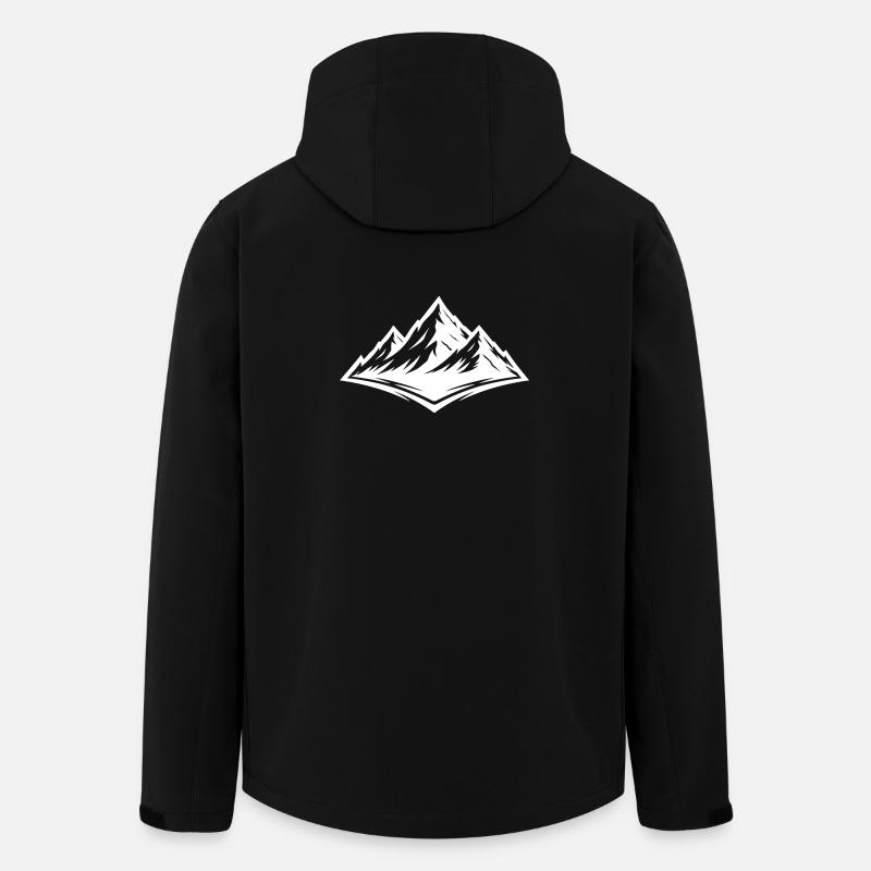 Berge Symbol Alpen - Recycelte Männer Softshell-Jacke von Stanley/Stella - Schwarz
