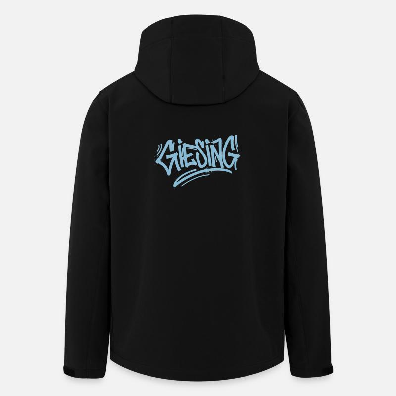 Giesing Graffiti - Recycelte Männer Softshell-Jacke von Stanley/Stella - Schwarz