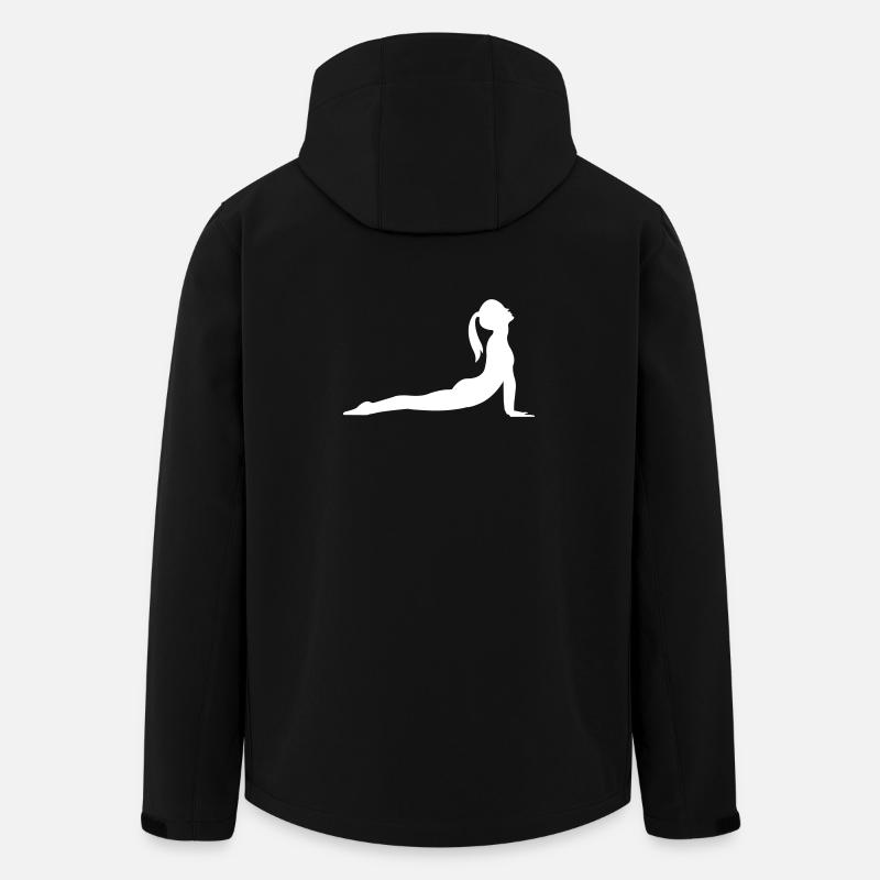 Yoga Silhouette - Recycelte Männer Softshell-Jacke von Stanley/Stella - Schwarz