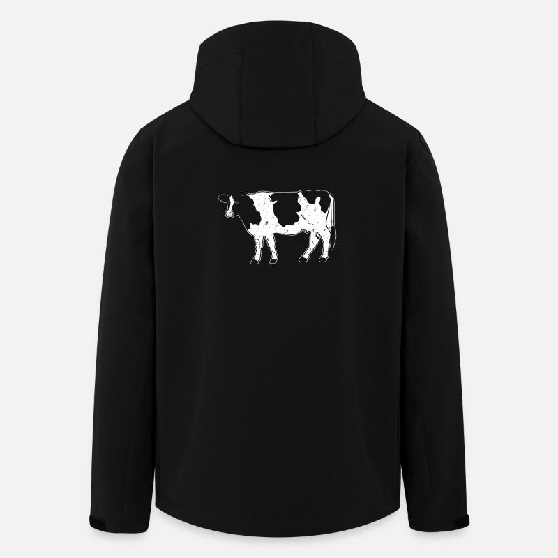 Cow Silhouette Farm Grunge Style - Men’s Recycled Softshell Jacket by Stanley/Stella - black