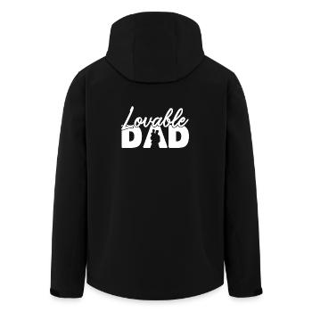 Liebenswerter Vater Ästhetische Typografie Vaterschaft - Recycelte Männer Softshell-Jacke von Stanley/Stella - Schwarz - Hinten - AI Model Male 185 light (185cm)