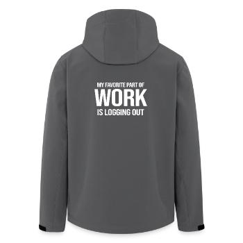Humour de travail - Veste softshell homme en polyester recyclé Stanley/Stella - noir - Dos - AI Model Male 185 light (185cm)