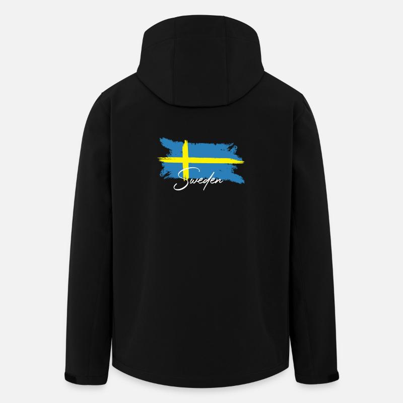 Sweden Scandinavia - Men’s Recycled Softshell Jacket by Stanley/Stella - black