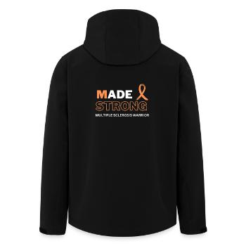 Multiple Sclerosis Strong MS Warrior Awareness - Men’s Recycled Softshell Jacket by Stanley/Stella - black - Back - AI Model Male 185 light (185cm)