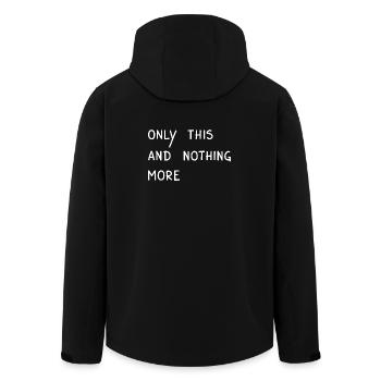 E. A. Poe - Only This And Nothing More, White - Men’s Recycled Softshell Jacket by Stanley/Stella - black - Back - AI Model Male 185 light (185cm)
