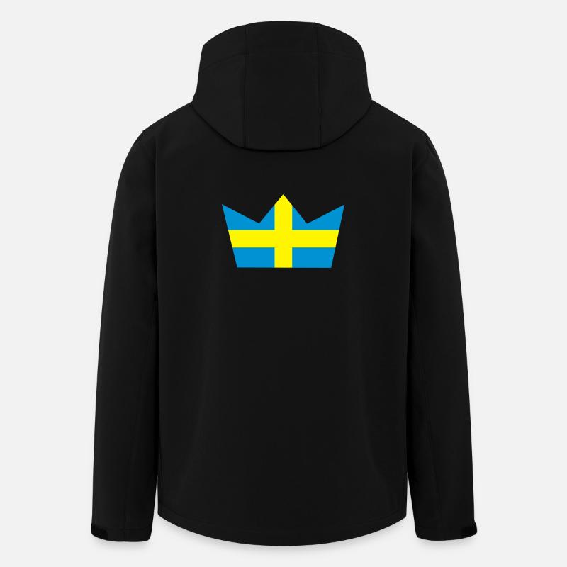 Schwedische Krone - Recycelte Männer Softshell-Jacke von Stanley/Stella - Schwarz