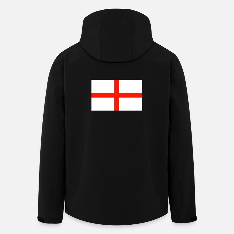 Drapeau anglais - Veste softshell homme en polyester recyclé Stanley/Stella - noir