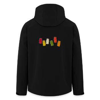 Gummibärchen - Recycelte Männer Softshell-Jacke von Stanley/Stella - Schwarz - Hinten - AI Model Male 185 light (185cm)